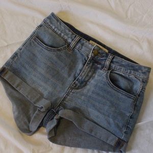 Pacsun medium-light wash shorts